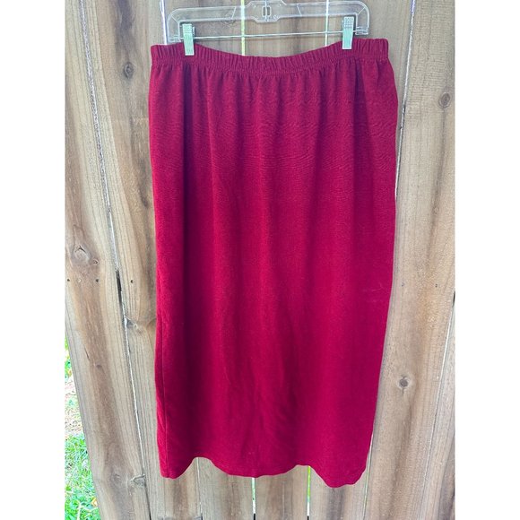RUSS BERENS 2 Tencel Blend Long MAXI Knit SKIRT Sz 1X - Picture 1 of 5